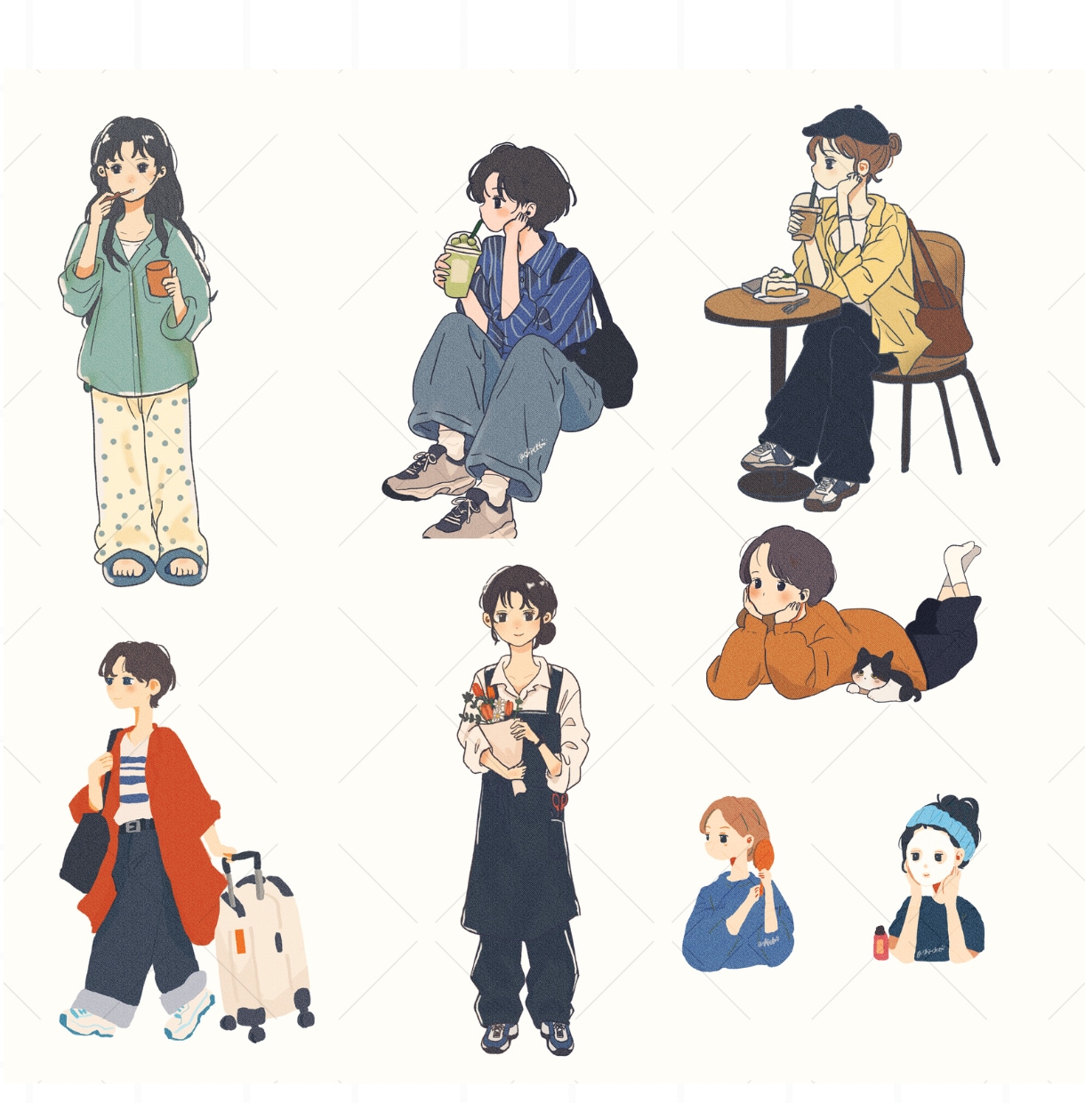 シンプルPOPデフォルメSNS用アイコン描きます 【シンプルPOPデフォルメ】かわいいミニキャラ風イラスト イメージ2