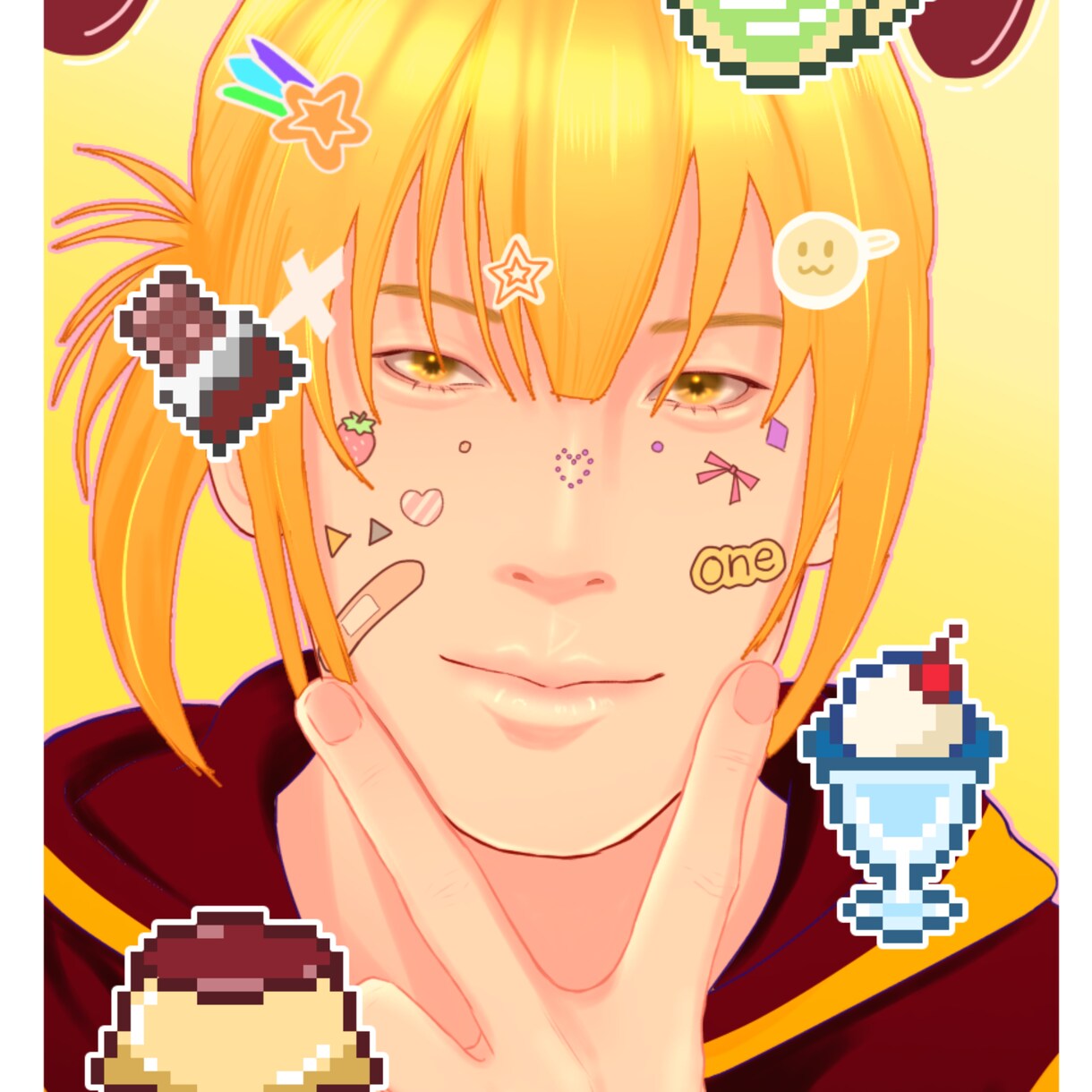 キラキラ✨オシャレアイコン描きます アイコンから興味を引くイラスト イメージ2