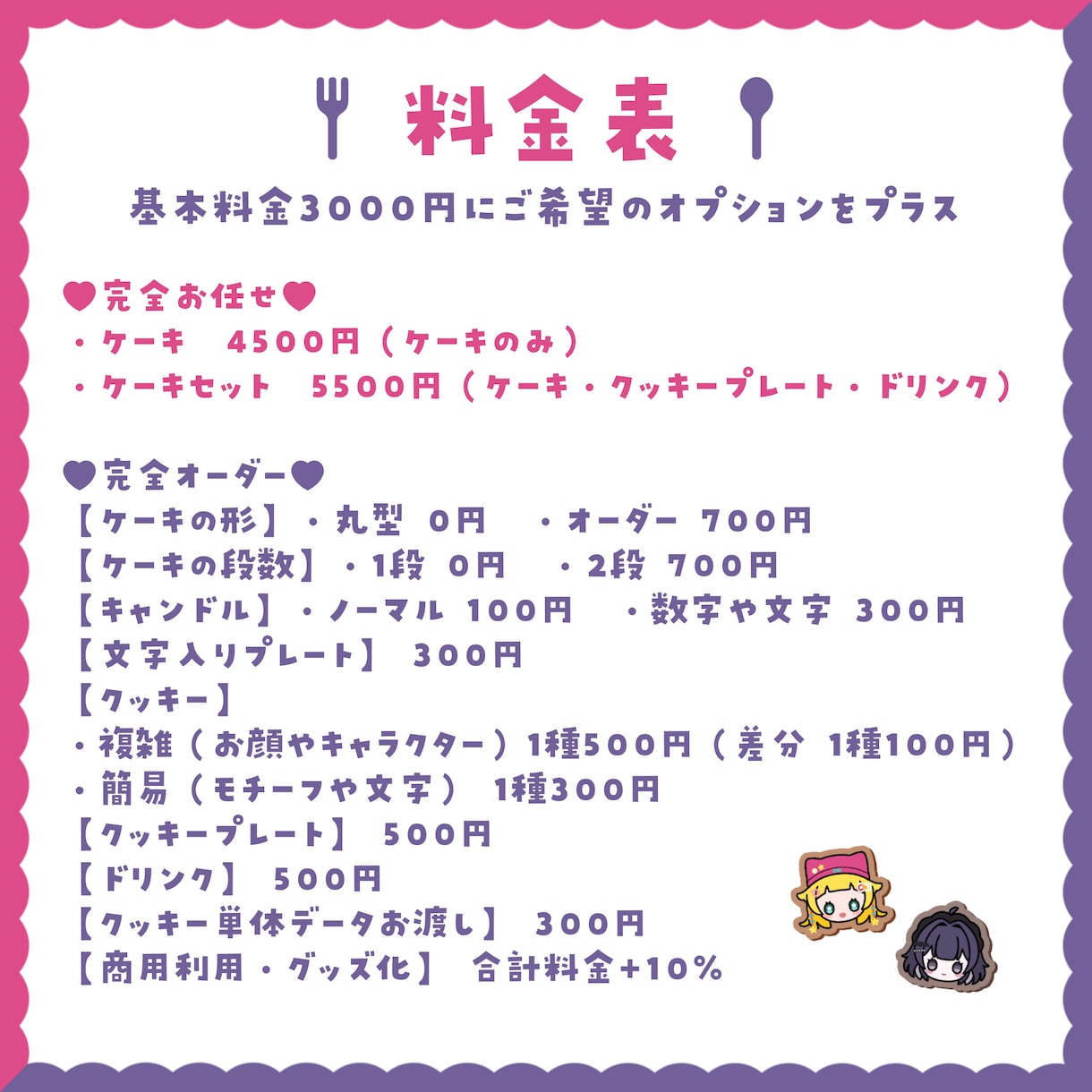 Vtuber様向け！オーダーケーキを作成ます 商用利用可能！世界に1つのオリジナルケーキです！ イメージ3