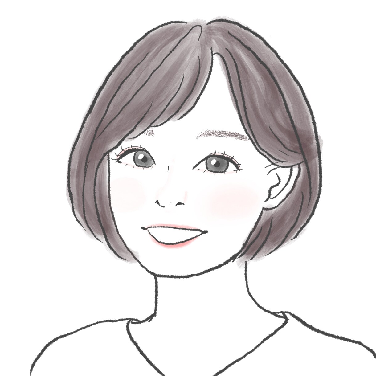 やさしい雰囲気で可愛く描く似顔絵アイコン制作します パーソナルカラーを取り入れてあなたらしさを色で表現！ イメージ2