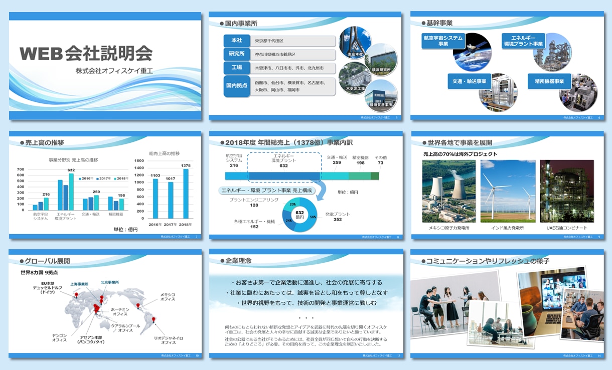 会社説明・会社紹介のパワポ資料・動画を作成します 就活生向けオンラインの説明会や採用サイトでの会社案内用に！ イメージ1
