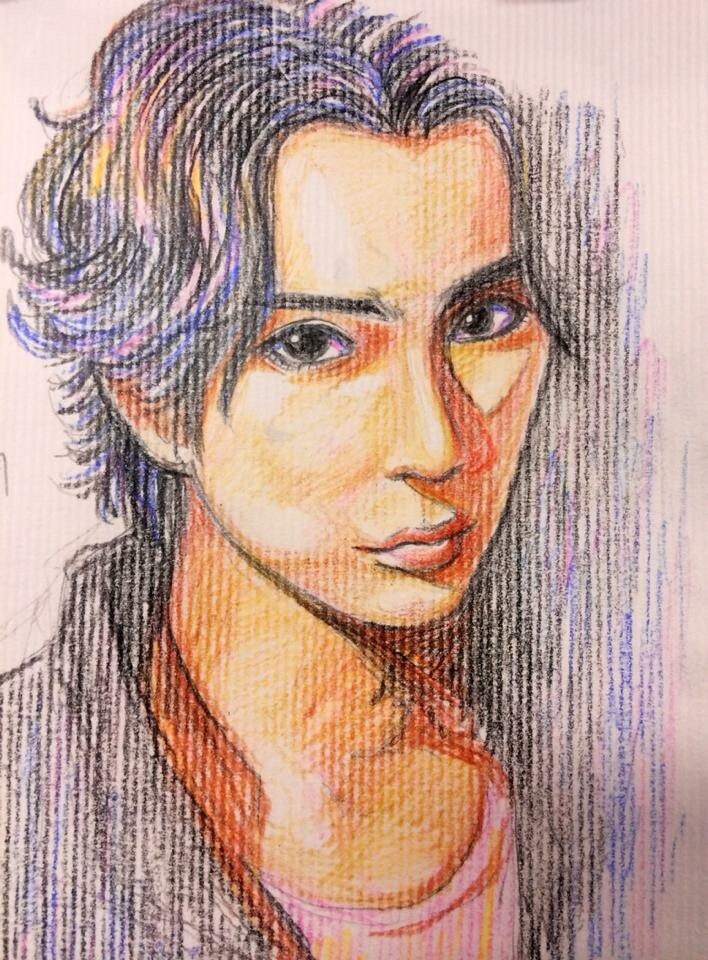 カラフルな似顔絵を描きます デジタル又はアナログであなたの似顔絵をカラフルに描きます。 イメージ2
