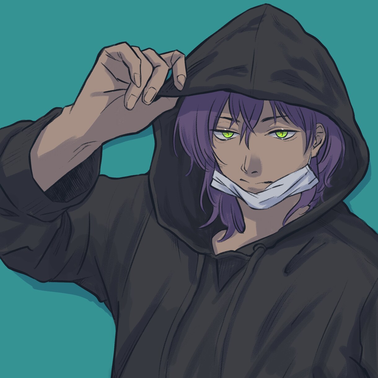 SNSで使用できるプロフイラスト作成いたします 彩度低め、クールな雰囲気のイラストが得意です イメージ2