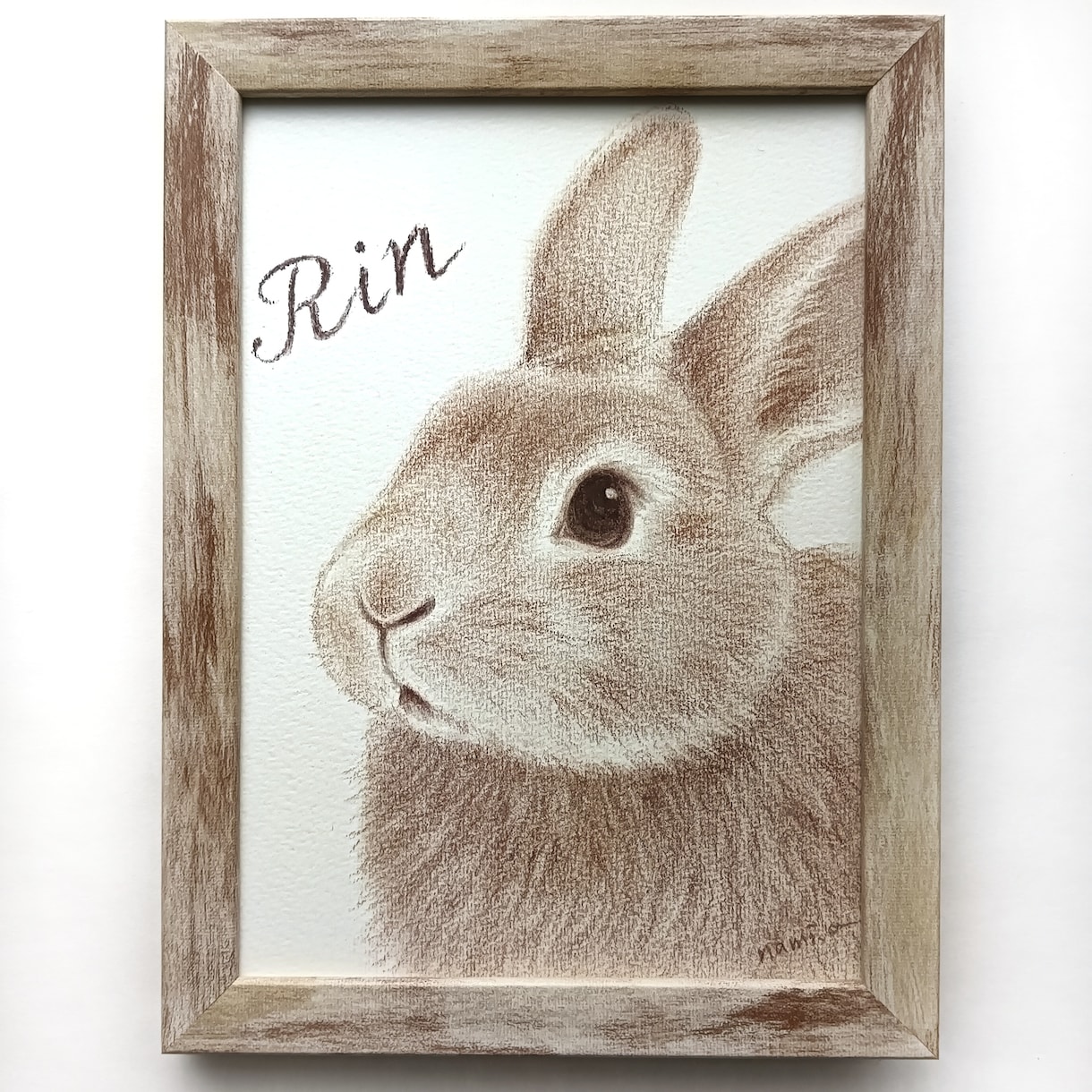 ほっこりセピア調うちの子似顔絵 パステルで描きます 写真には残らない、そのコのぬくもりを一枚のイラストに イメージ4