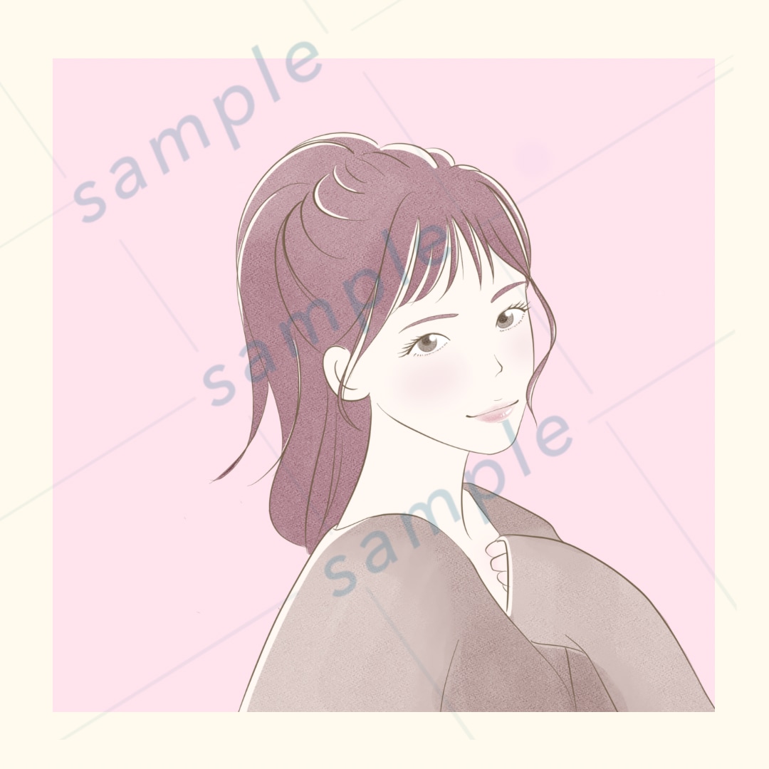 大人の女性向け!!繊細でお洒落なアイコン描きます 柔らかくて優しい好印象のイラスト!! イメージ2
