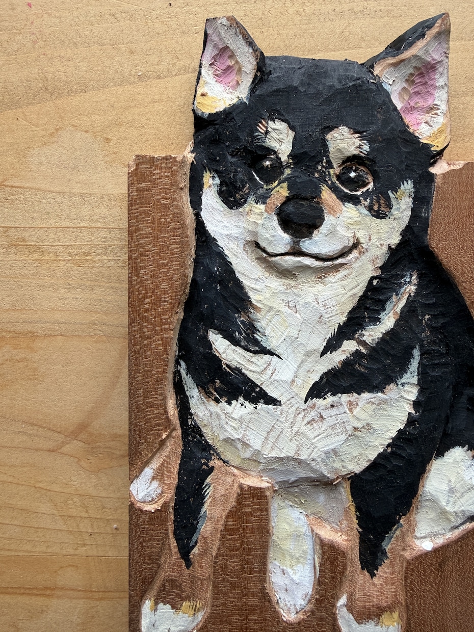 わんちゃんの小さなレリーフ制作します プロの彫刻家による小さなアート制作。 イメージ8