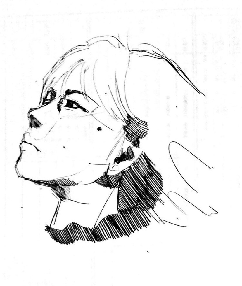 手描き風似顔絵、イラストお描きます アナログ調のモノクロでシックな似顔絵やイラストをご提供します イメージ6