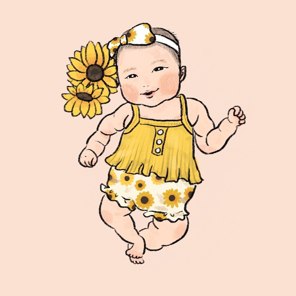 赤ちゃん、お子さんの似顔絵を描きます 完全オリジナルで可愛い我が子をイラストに！ イメージ3