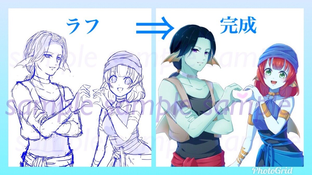 SNSアイコン等に！カッコ可愛いイラスト描きます オリジナルキャラクターもあなたの要望に沿ってデザインします！ イメージ7