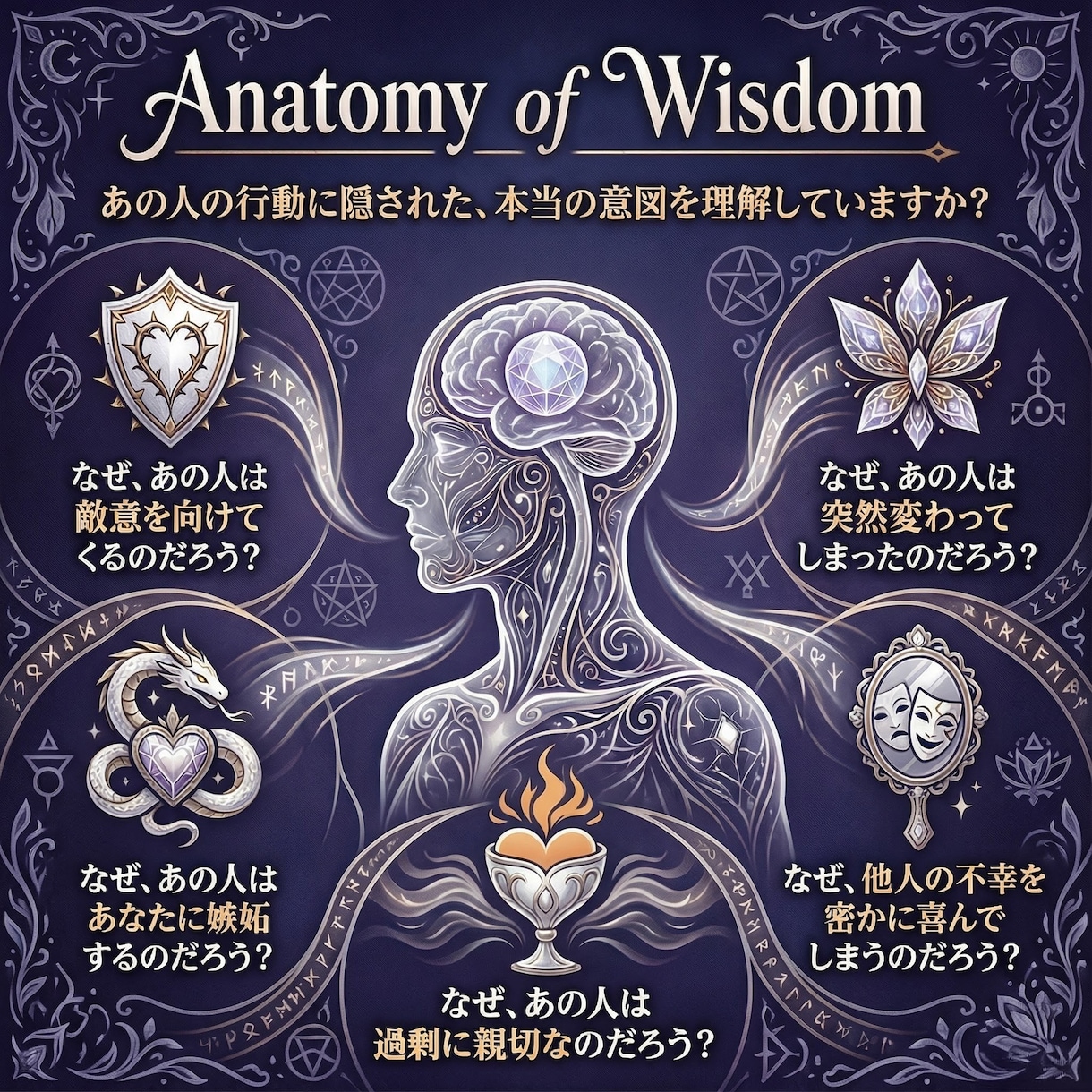 あの人の心を見抜く「知恵の解剖図」をお届けします ✳️「あの人の本音」「関係の未来」すべてが鮮明に見えてきます イメージ2