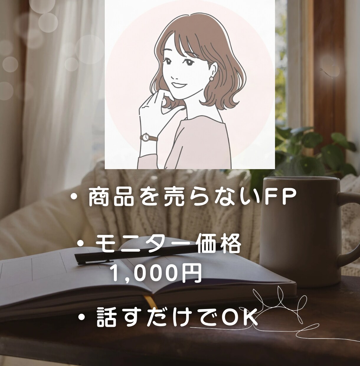 ワーママのお金のモヤモヤをオンラインで整理します 売らないFPが、あなただけの正解と次の一歩を導きだきます イメージ2
