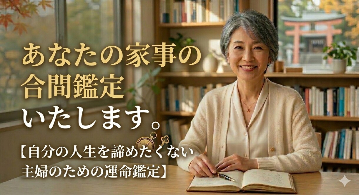 あなたの家事の合間、鑑定致します 自分の人生を諦めたくない主婦のための運命鑑定 イメージ1