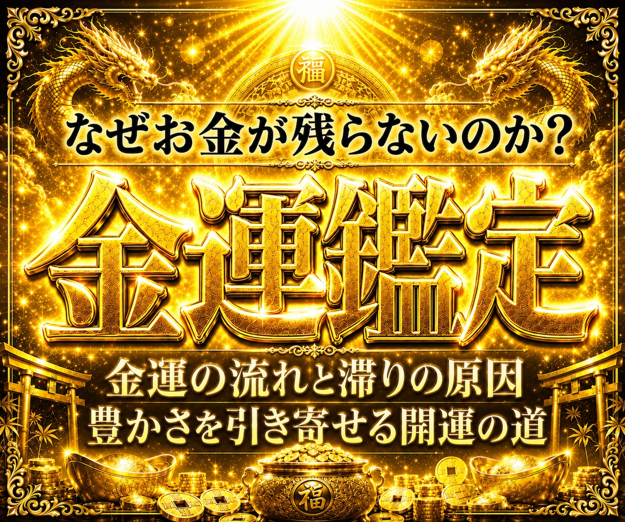 30年の霊視経験による【本格金運鑑定】を行います 私が最も好転に導いてきた金運アップに関する最高位霊視鑑定 イメージ2