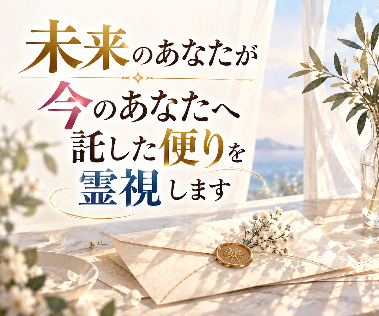 未来のあなたが今のあなたへ託した便りを霊視します 時を越えて届く言葉が、迷う今のあなたの背中を押します イメージ1