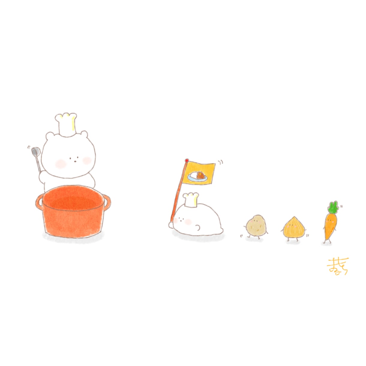 ほんわか可愛い！絵本のようなイラスト描きます 挿絵・グッズ・SNS・ヘッダーに可愛いイラストお任せ下さい イメージ6