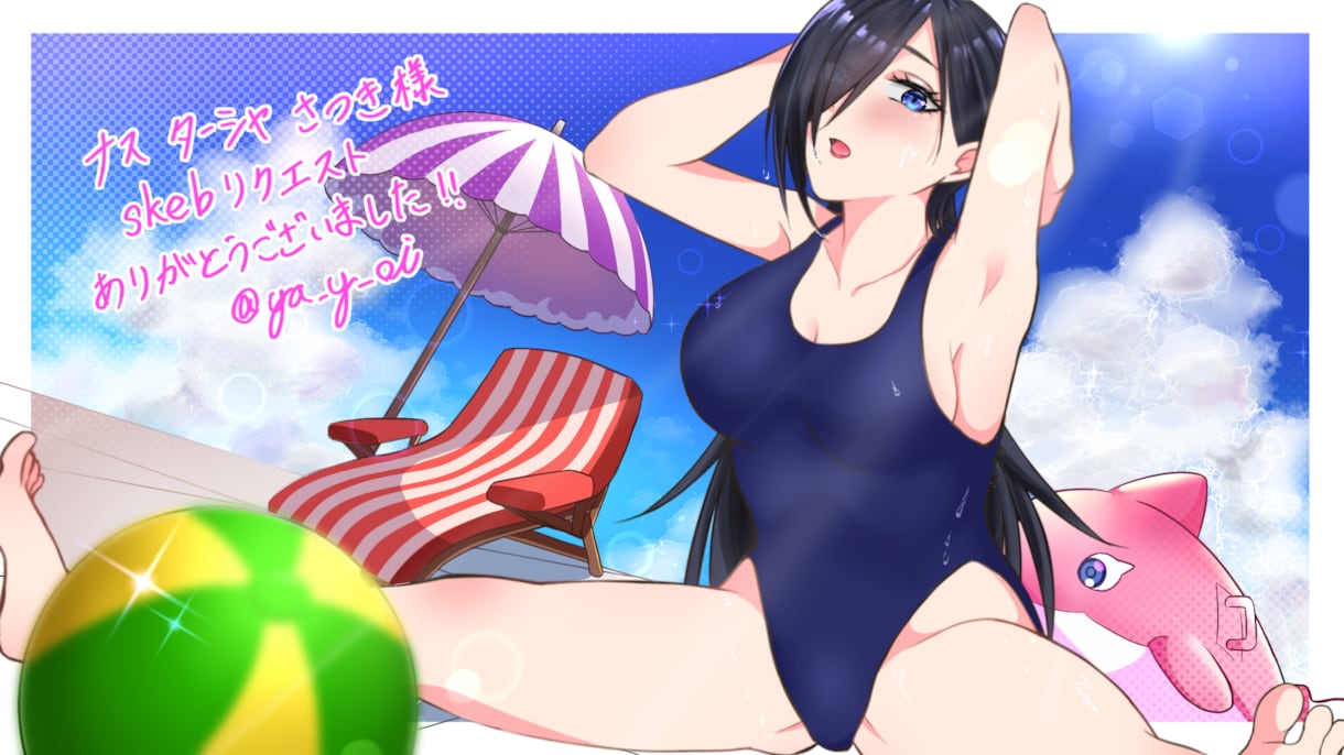 お好みのアイコンやイラスト、サムネを描きます Vtuber、歌ってみたのサムネやSNSのアイコンなど！ イメージ1