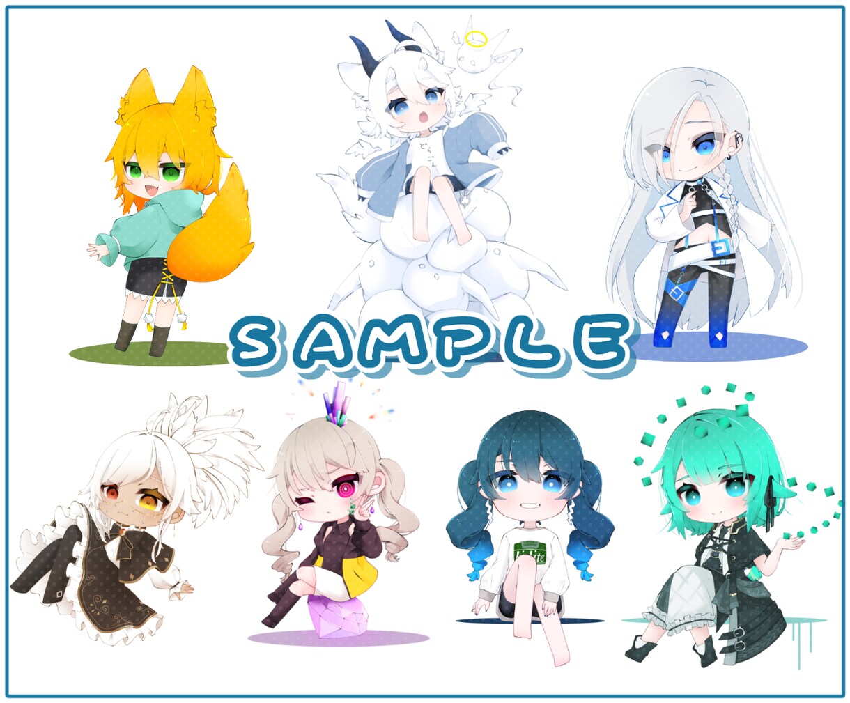 かわいいデフォルメイラスト作成します SNSアイコンや動画のサムネイルに使用できます イメージ3