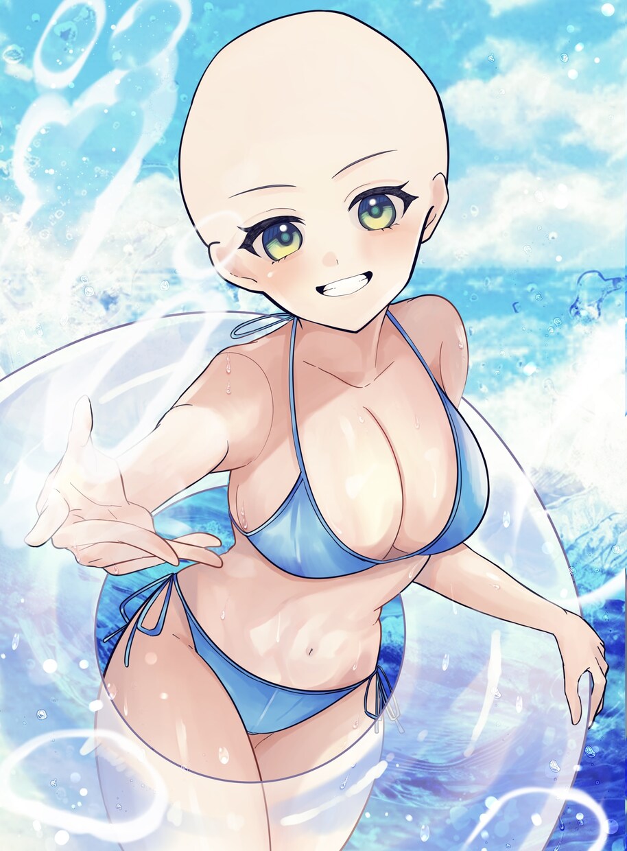 期間限定で夏の可愛い水着イラスト描きます 夏の水着量産イラストお求めの方へ！選べる水着と浮き輪2種！ イメージ4