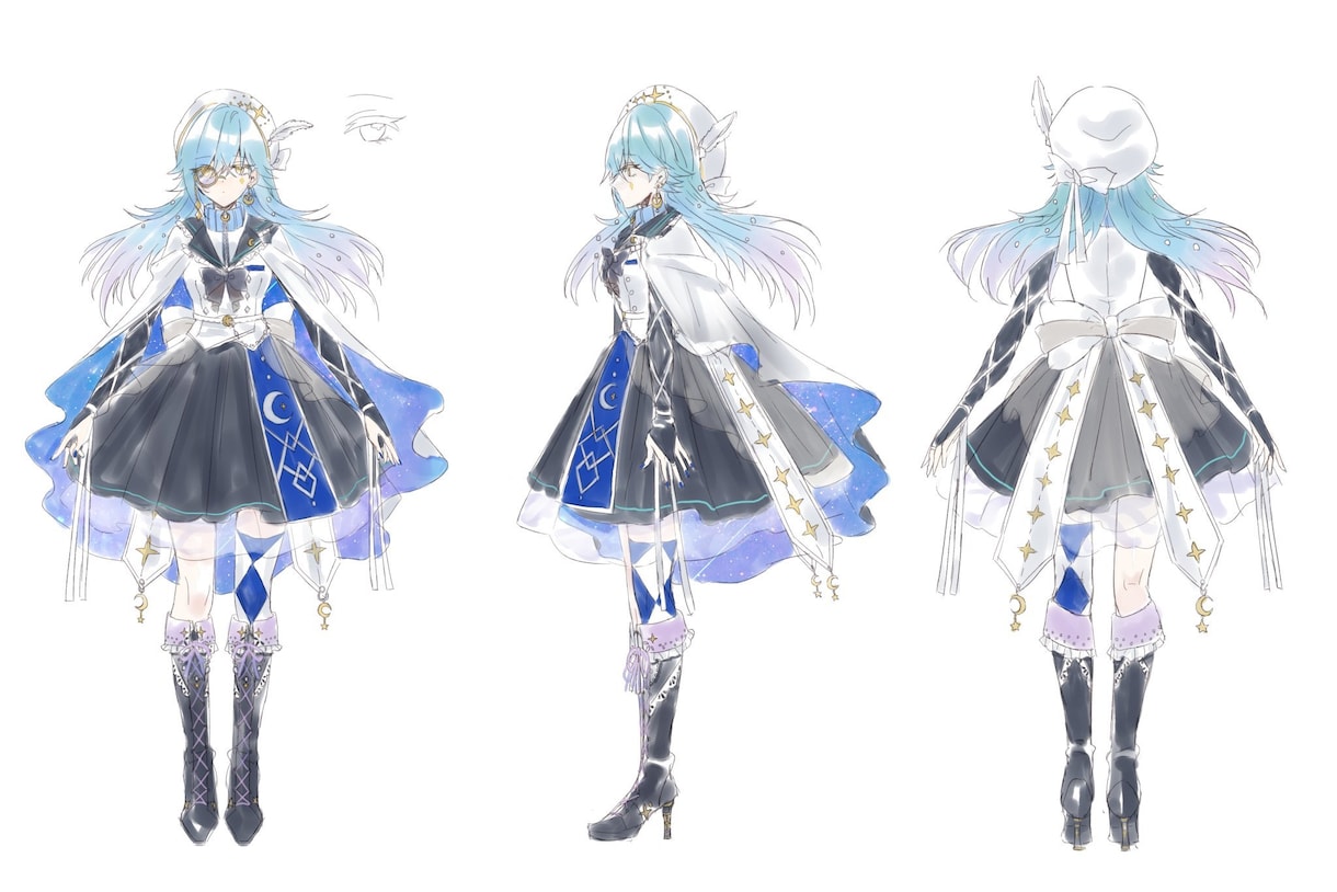 煌びやかで透明感のある水彩風イラスト描きます 男性も描けます！立ち絵やキャラデザ、動画サムネにどうぞ！！ イメージ2