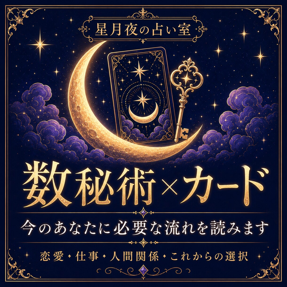数秘術×カードで、今のあなたに必要な流れを読みます 恋愛・仕事・人間関係・これからの選択をやさしく鑑定します。 イメージ1