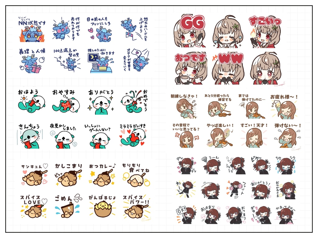 ゆるくてかわいいLINEスタンプ・絵文字作成します メイン画像、タブ画像込みですぐに申請できます！ イメージ8