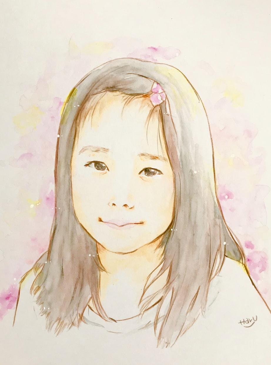 ふんわり優しい水彩画似顔絵制作します 写真そっくり！でも写真よりちょっぴり素敵で優しい似顔絵です イメージ7