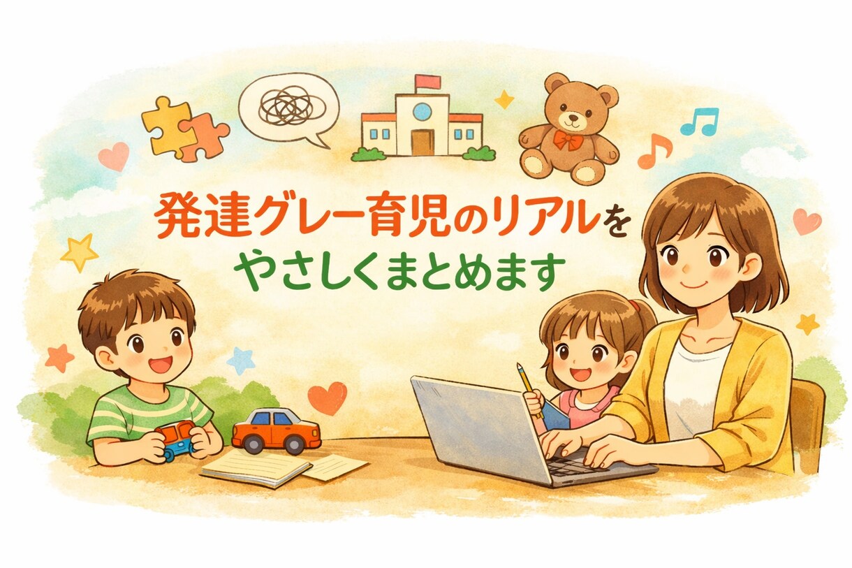 発達グレー育児の体験談を優しい文章で執筆します 発達グレー育児を育てる時短正社員のリアルを丁寧に言葉にします イメージ1
