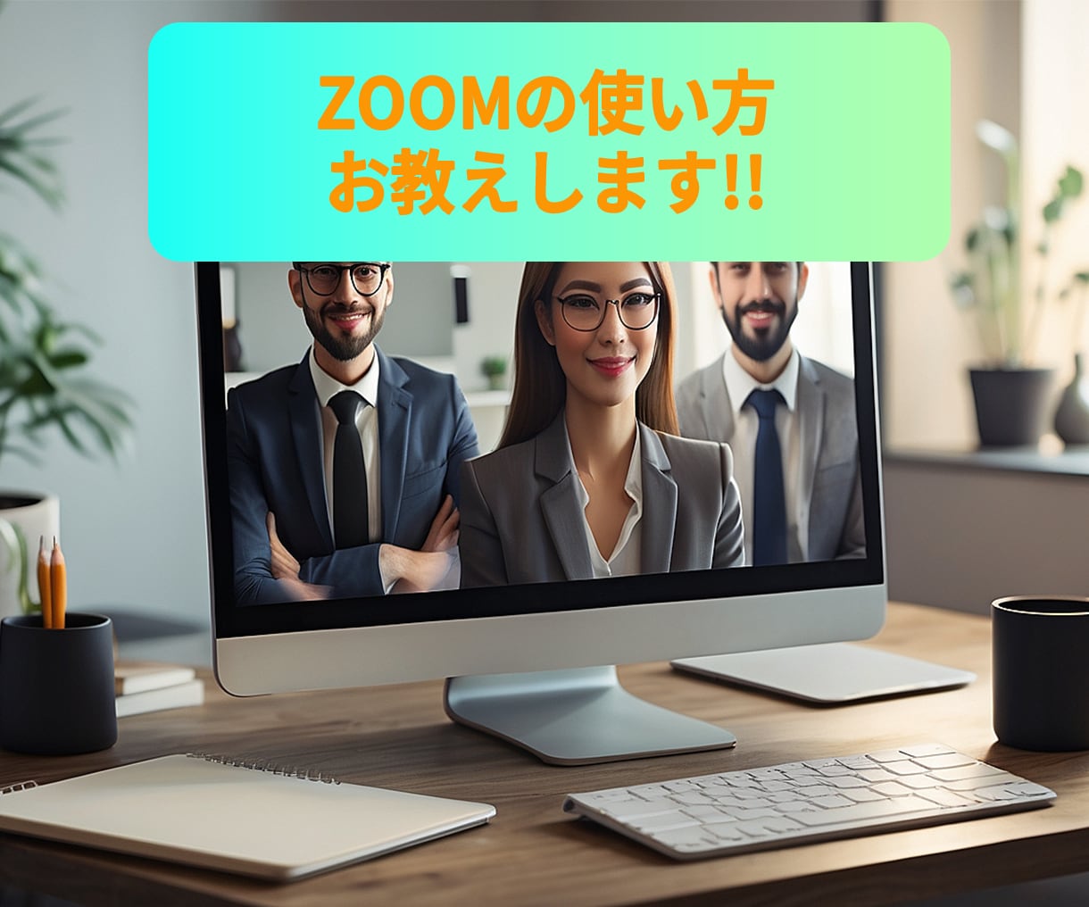 ZOOMの使い方教えます リモート会議をスムーズにされたい方へ イメージ1
