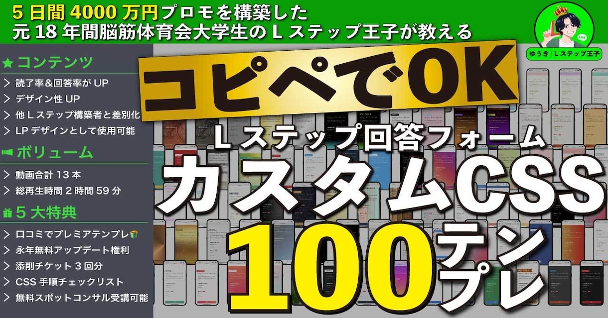 Lステップの回答フォームをデザインします Lステップやエルメの回答フォーム、カスタムCSSお任せあれ イメージ1