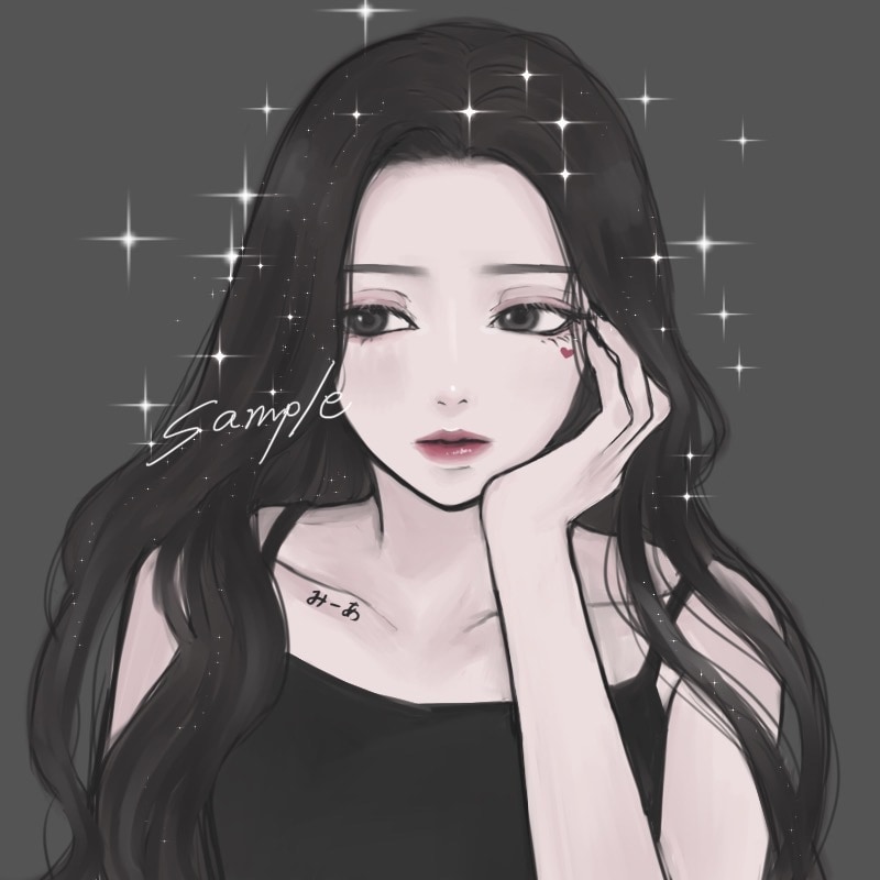 韓国風｜クールで綺麗めな女の子イラスト描きます 可愛いだけじゃ物足りない。クールなイラストを探している貴方へ イメージ1
