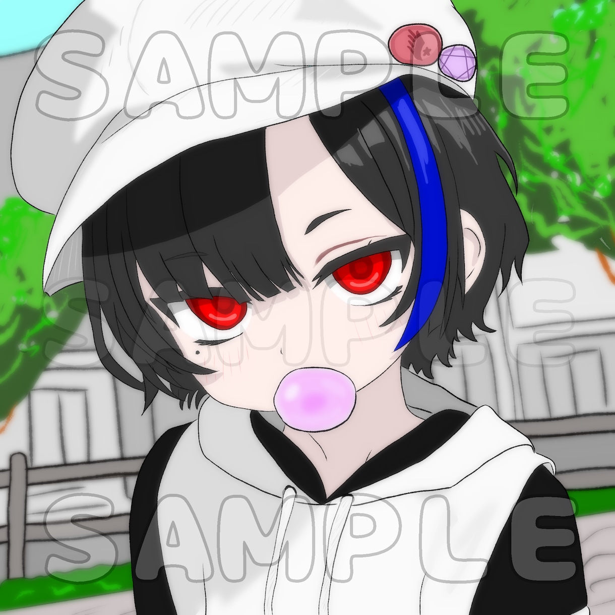 ジト目が可愛いアイコン描きます ジト目&下まつげバチバチ＝可愛い！ イメージ1