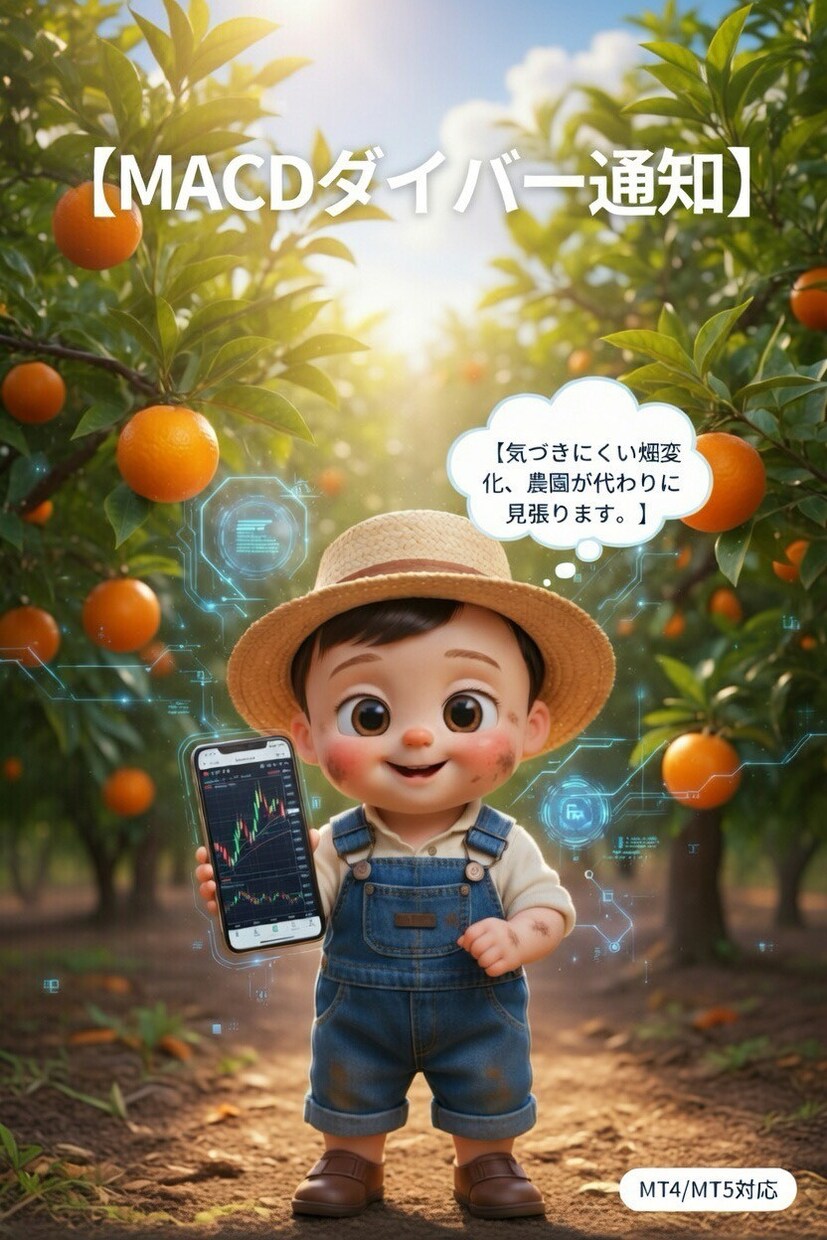 MT4/5　MACDからスマホへ通知が来ます 気づきにくい畑の変化、農園が代わりに見張ります。 イメージ1