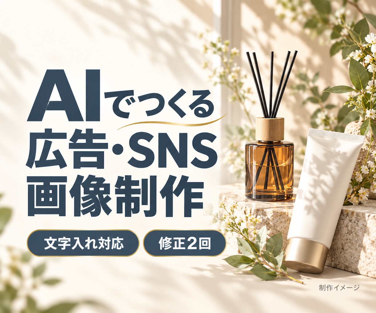 お店の魅力が伝わる広告・SNSバナーを制作します 見出し案・文字配置まで。写真とAI素材で世界観を統一 イメージ1