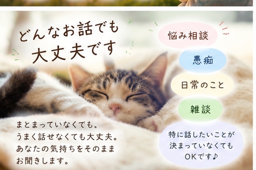 誰かと話したい、寄り添ってお話お聞きします ちょっと誰かと話したい、そんなとき気軽にお話ししませんか？ イメージ6