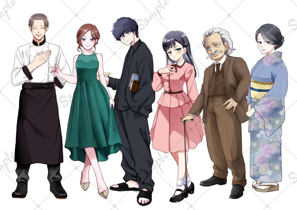 TRPGや同人ゲームの立ち絵をお描きします 全身/表情10種類+１。商用利用込。素材化前提プランです。 イメージ2