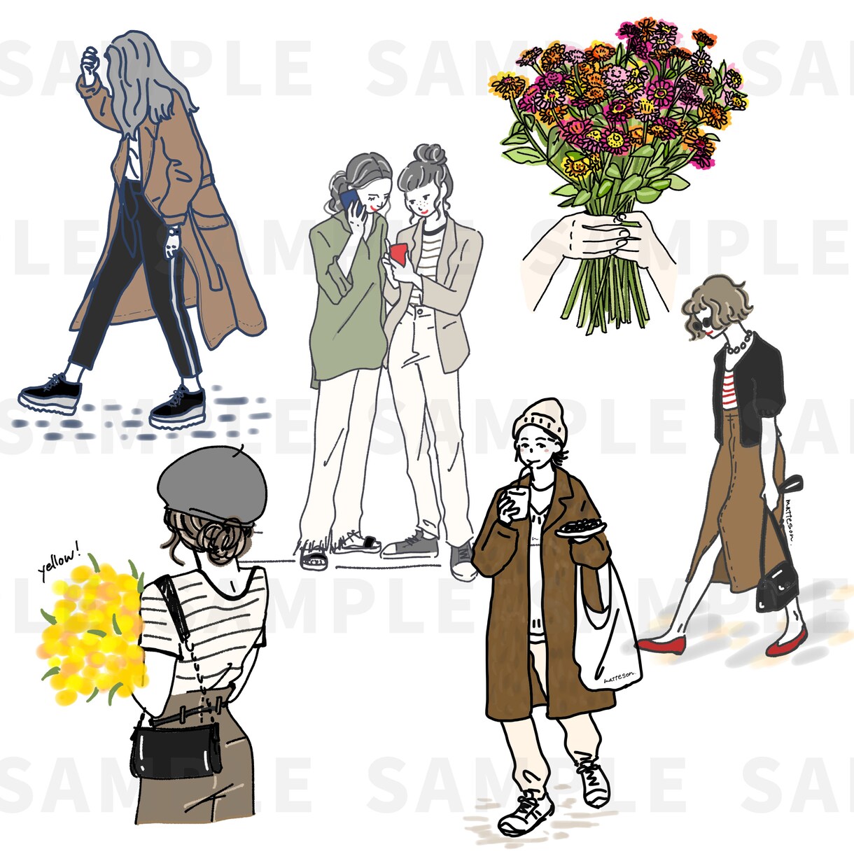 お洒落&伝わる★カットイラスト作成します ビジネス・ファション・美容などシンプルなタッチで形にします！ イメージ2