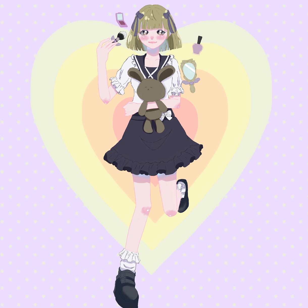 可愛い女の子のイラストやアイコンお描きします SNSのアイコンはもちろんYouTubeのサムネイル等に！ イメージ2