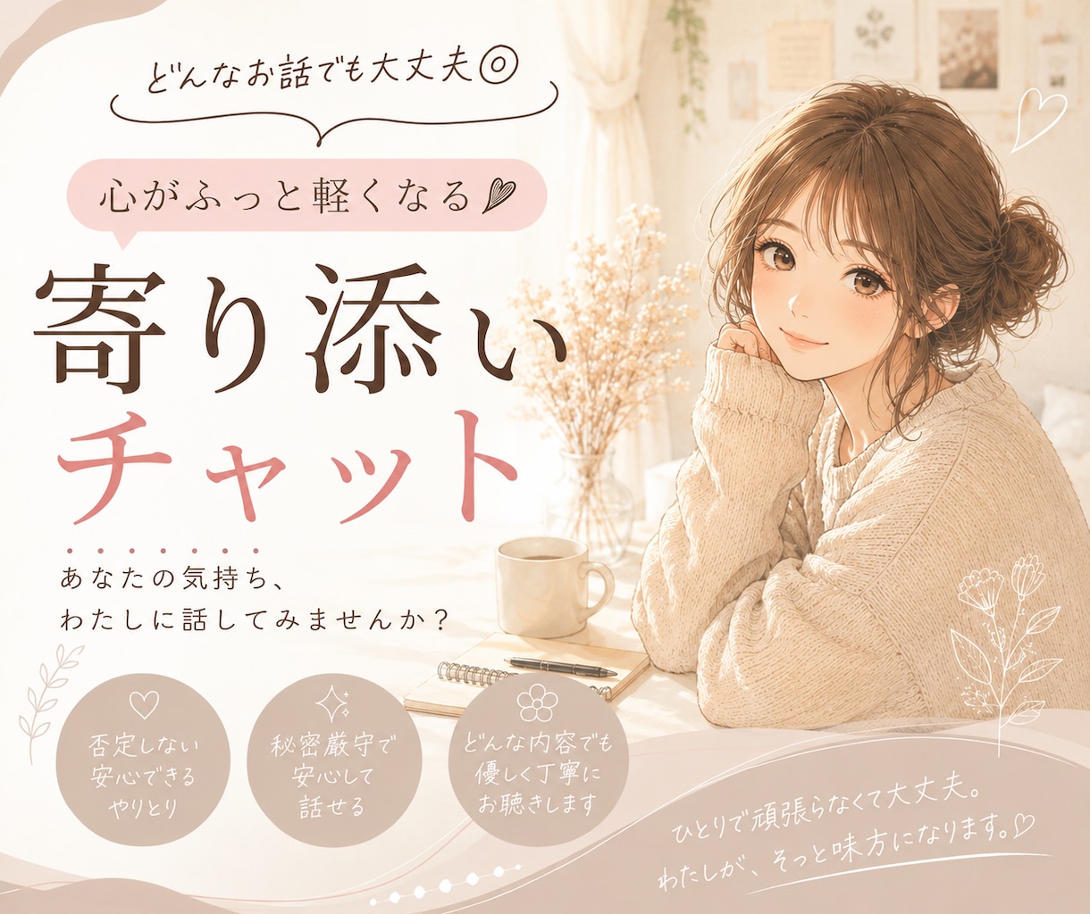 人見知りの方でも気長にLINE感覚で楽しくできます リラックスしながら、あなたのペースで大丈夫です♡ イメージ1