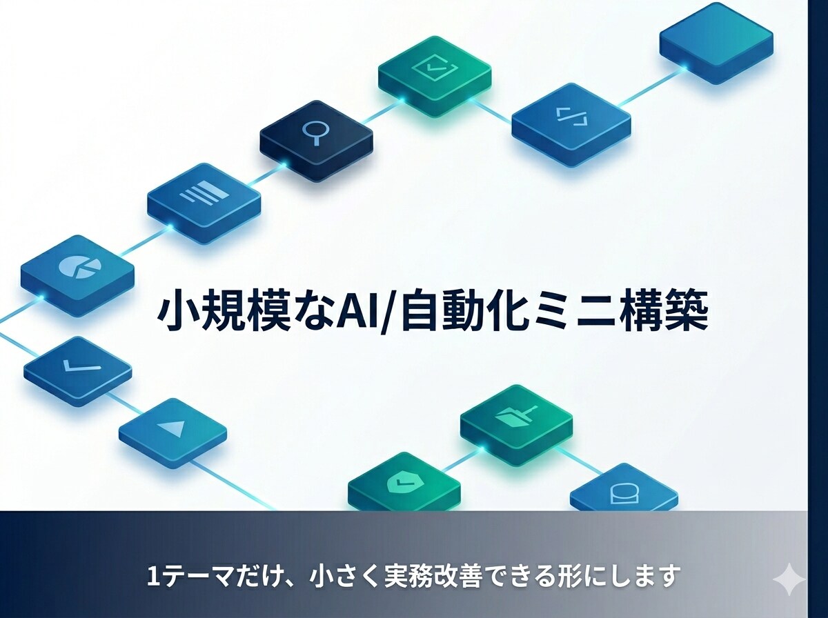小規模なAI/自動化ミニ構築します 小規模なAI自動化を構築します イメージ1