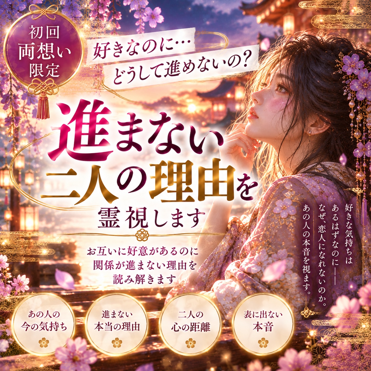 初回・両想い限定！進まない二人の理由を霊視します 好きなはずなのに…二人が進めない理由を読み解きます イメージ1