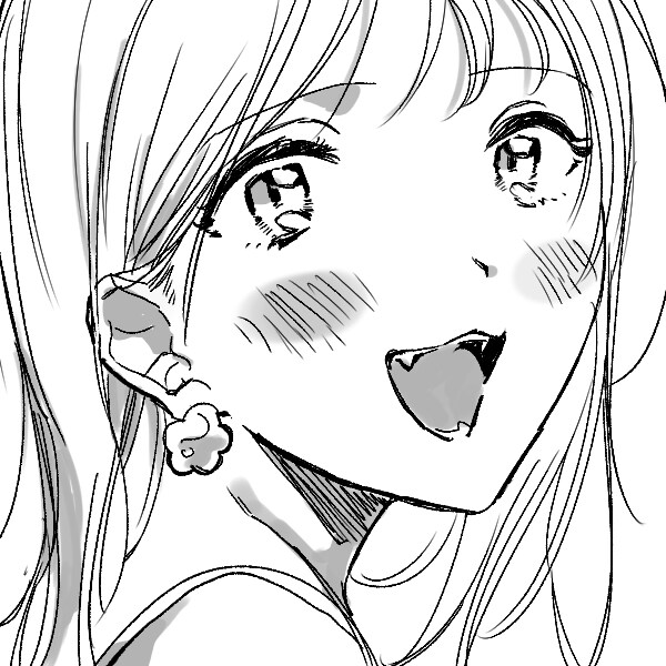 SNSアイコンとヘッダーイラストを作成します 顔アップのシンプルでかわいいイラストです。 イメージ1