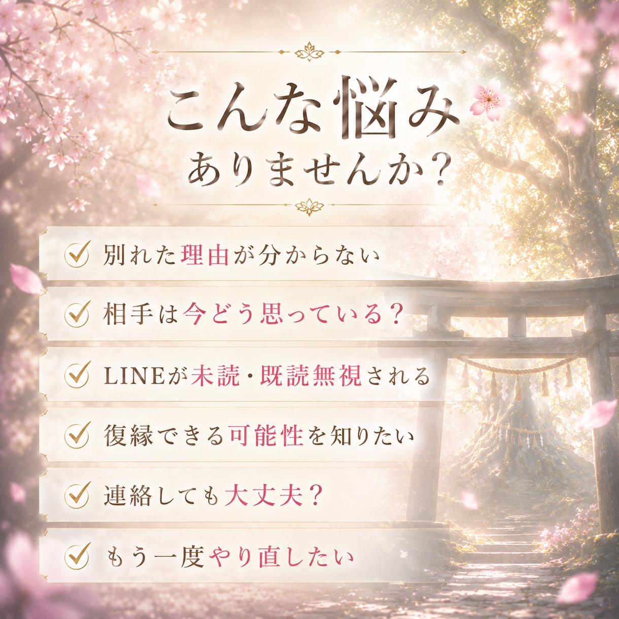復縁｜あなたへの気持ち、今後の彼との可能性を視ます ＊恋愛成就＊片想い　復縁　不倫　縁結び　ツインレイ　霊視 イメージ2