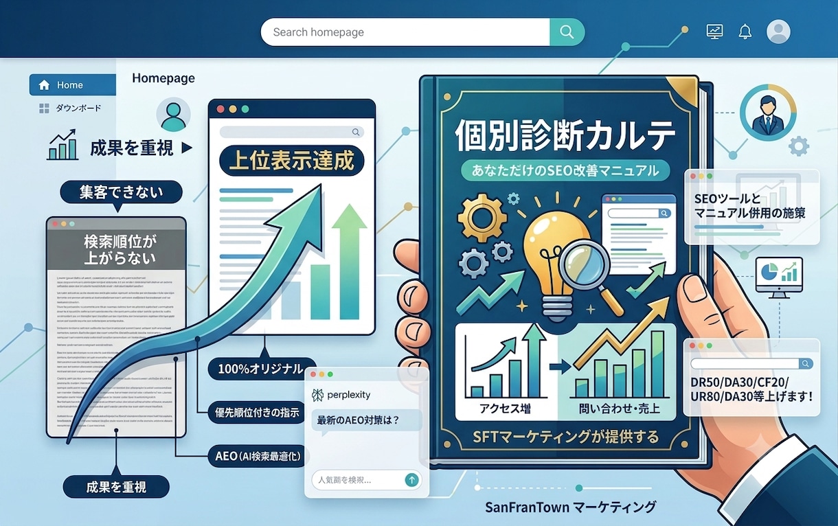 SEO内部対策のサイト改善提案書を作成ます SEOマーケッターによる検索上位を目指すホームページ分析 イメージ2