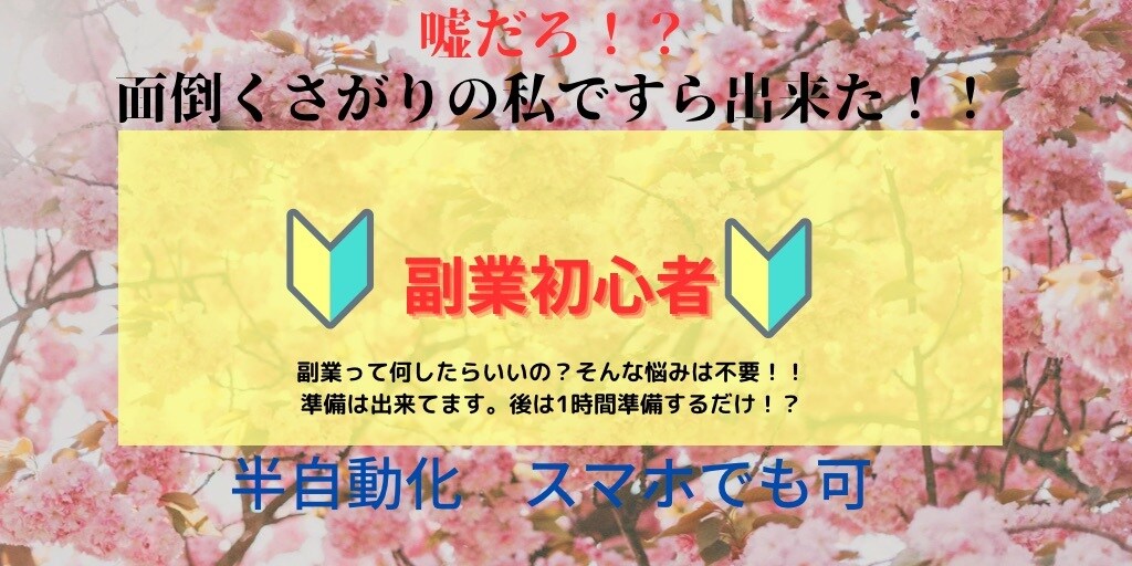 面倒くさがりでも副業初心者でも在宅簡単副業教えます 銀行マンが考えた最強の副業！これであなたも副業デビュー イメージ1