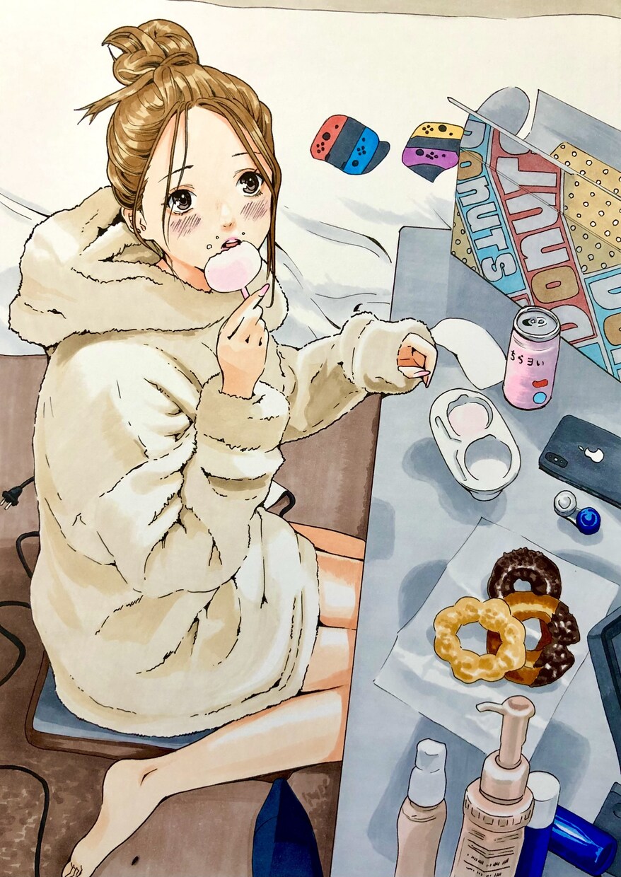 A5サイズのイラスト販売します 制作してきたA5サイズのイラストを額装して販売いたします。 イメージ6