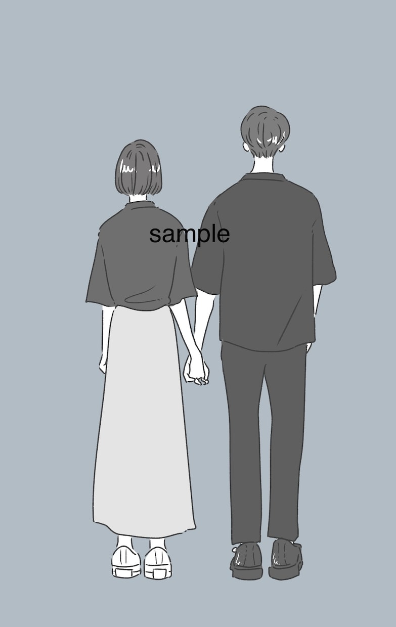 商用OK◎フルカラー 全身イラストをお描きします お洒落でシンプルなSNSアイコン/待ち受け/挿絵etc イメージ6