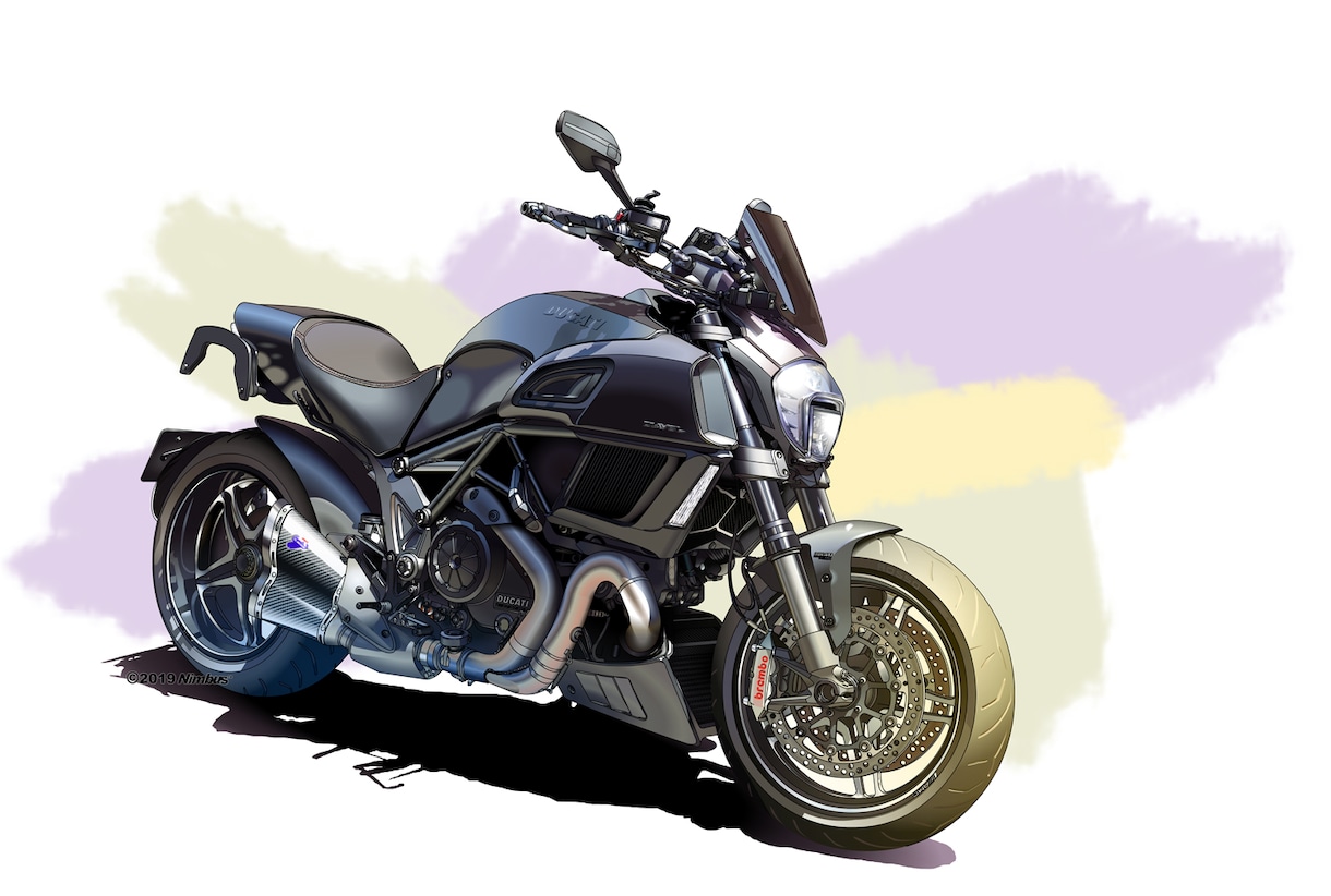 自動車、バイクの写真をリアルなイラストにします 愛車のイラストを自宅の壁に飾る、玄関に飾る、ガレージに飾る イメージ8
