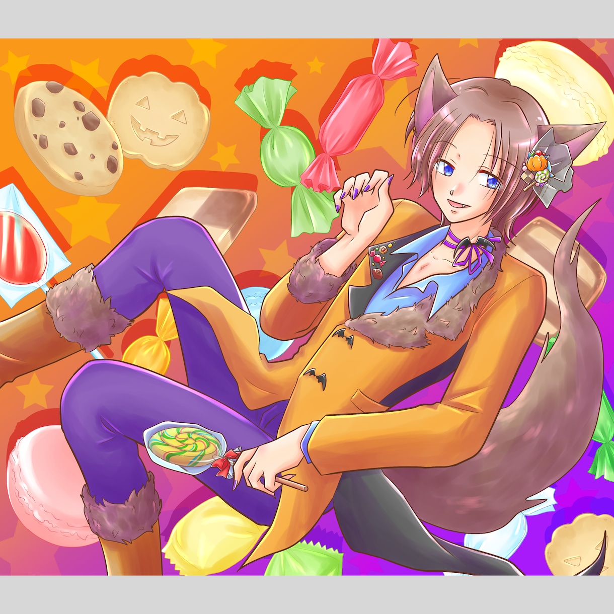 一枚絵描きます ポップで華やかなイラスト☆表紙や挿絵にも使える一枚絵 イメージ10