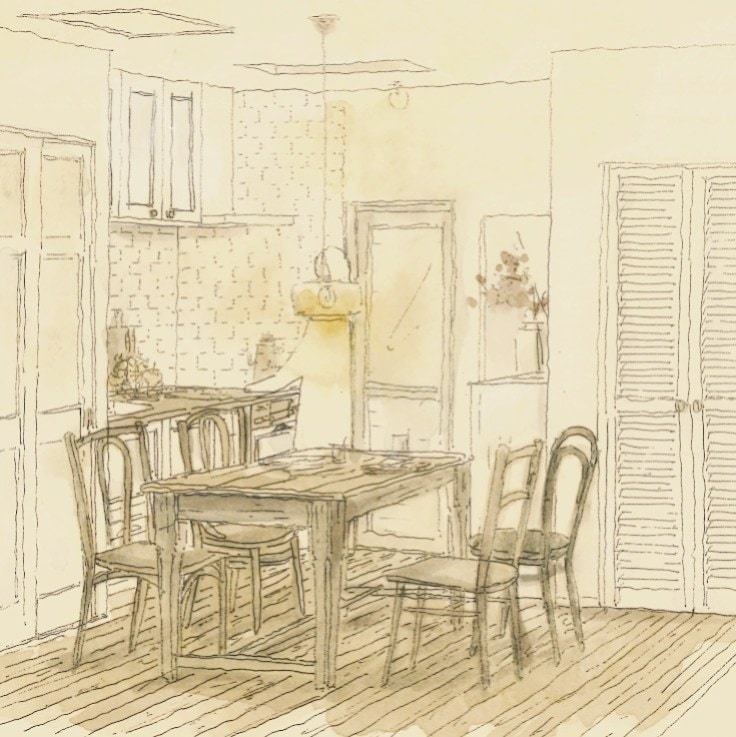 手描きでパースを作成いたします 内観、外観パースを柔らかいタッチで表現します。 イメージ2