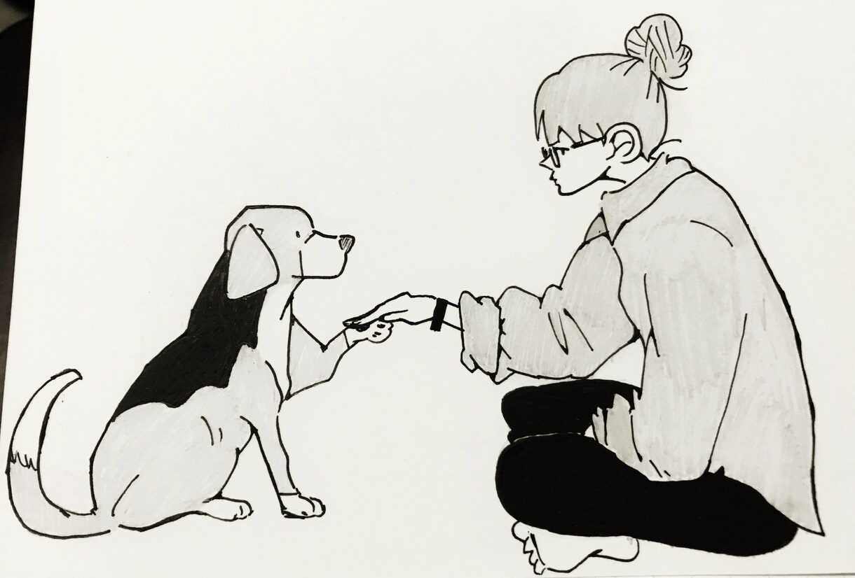 インスタのファッション写真のようなイラスト描きます あなたのお気に入りの写真（全身）を手書きモノクロイラストに。 イメージ4